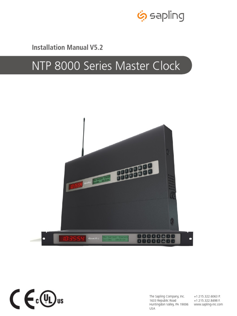 NTP 8000 Master Clock Installation Guide | PDF | Electrical Wiring ...