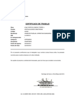 Certificado de Trabajo: Av. El Derby Nro. 055 Int. Tor3 Urb. Lima (Oficina 606)