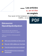 A An The Anglais PDF Ispeakspokespoken