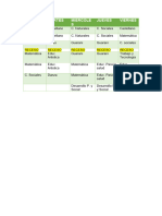 Horario de Clase, 5° Grado - 2024