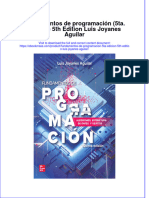 Fundamentos de Programacion 5ta Edicion 5Th Edition Luis Joyanes Aguilar Download 2024 Full Chapter