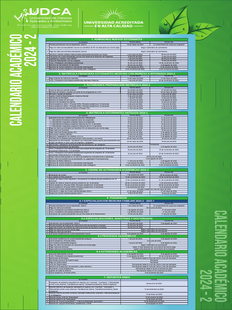 Calendario Academico 2024 2 | PDF