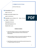 CURRICULUM VITAE de Pedro