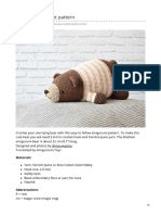 Lying Bear Crochet Pattern