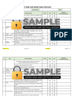 HSEQ MF 141 Fire Pump Inspection and Water Tank Checklist Sample