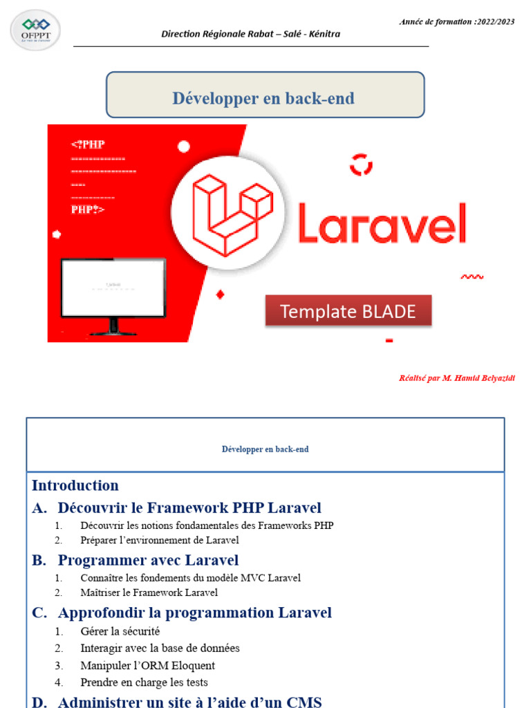 Création de Templates Blade avec Laravel | PDF | PHP | Modèle-vue ...