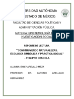 Reporte 8. Construyendo Naturalezas. Ecología Simbólica y Practica Social