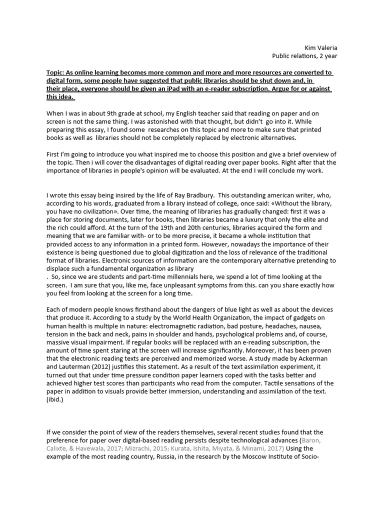 Importance of Libraries in Digital Age | PDF | Libraries | Books