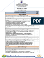 Budget of Work Mathematics 3