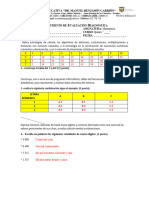 Evalucion de Diagnostico 5to Matematica Con Indcadores de Logro