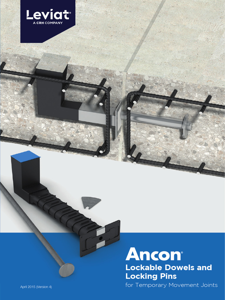 Ancon Lockable Dowels and Locking Pins PDF Concrete Beam (Structure)