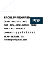 Faculty Required