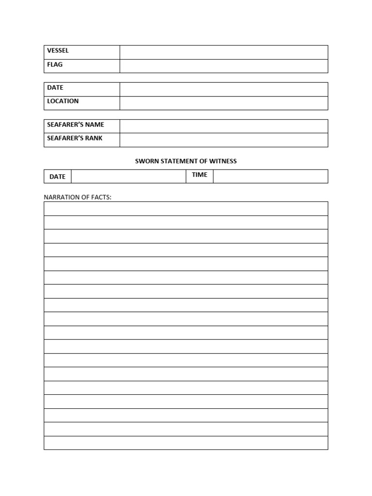 Sample sworn statement pdf