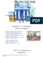 Duties of Banks To The Customer