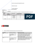 Informe Sobre Resultado de La Evaluación Diagnóstica Quinto Grado A