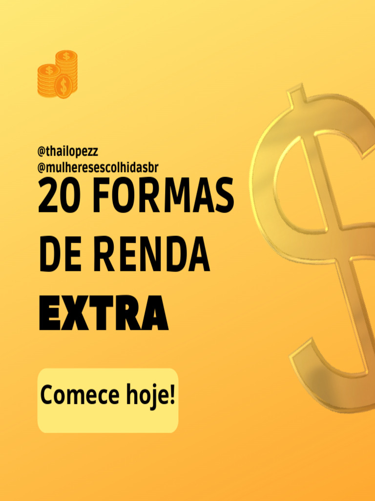 20 Formas de Renda Extra Online | PDF | Marketing | Rede social