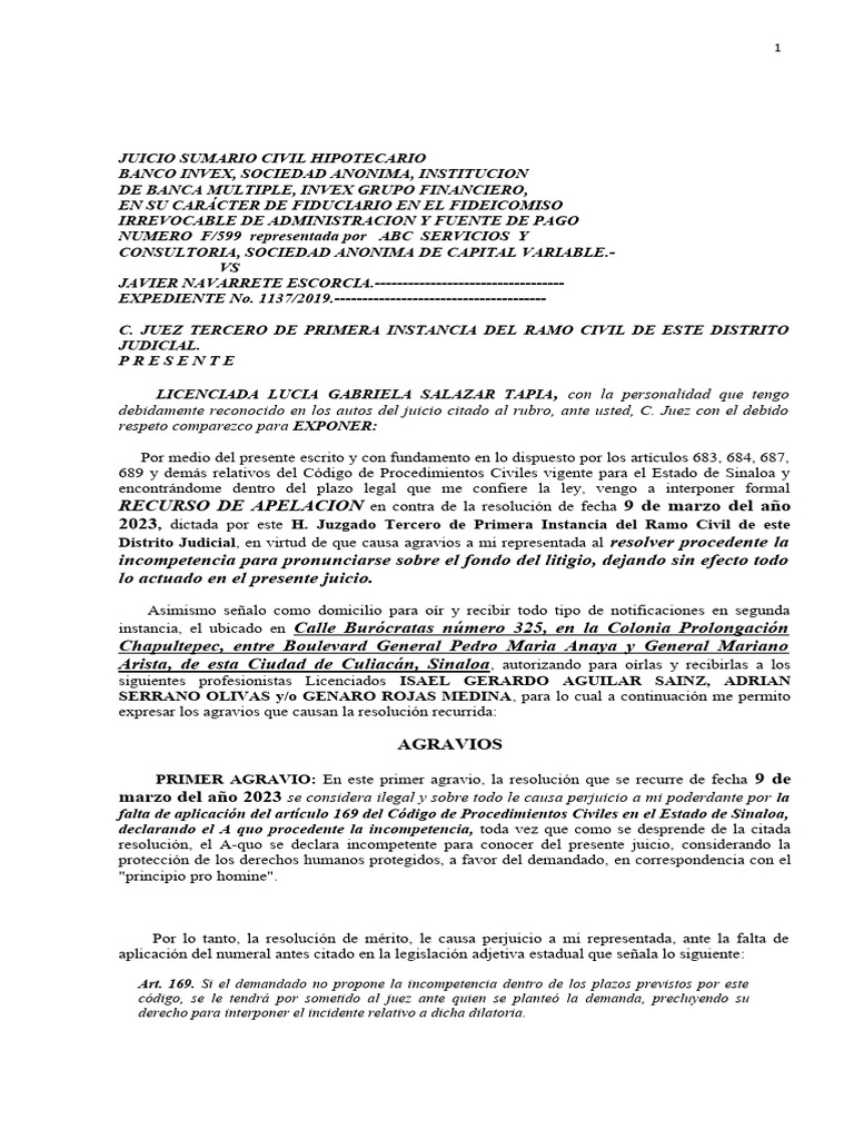 Apelacion VS Sentencia Interlocutoria | PDF | Caso de ley | Judicaturas