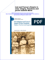 The Indigenat and Frances Empire in New Caledonia Origins Practices and Legacies Isabelle Merle Download 2024 Full Chapter
