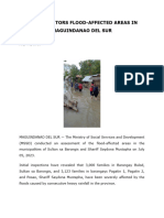MSSD Monitors Flood-Affected Areas in Maguindanao Del Sur