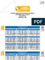 Fixture Campeonatos Nacionales Infantiles Sub 11 y Sub 12 Apertura 2024