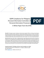 GDPR Compliance For Philippine Based PICs and PIPs