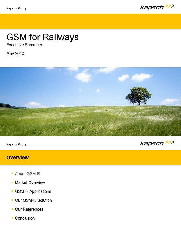 GSM-Railway Solutions Overview | PDF | Gsm | Radio Resource Management