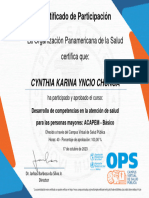 Certificado de La Ops