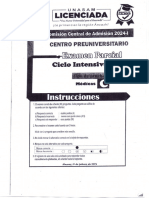 EXAMEN PARCIAL [ÁREA C] CICLO INTENSIVO 2024 - CPU UNASAM