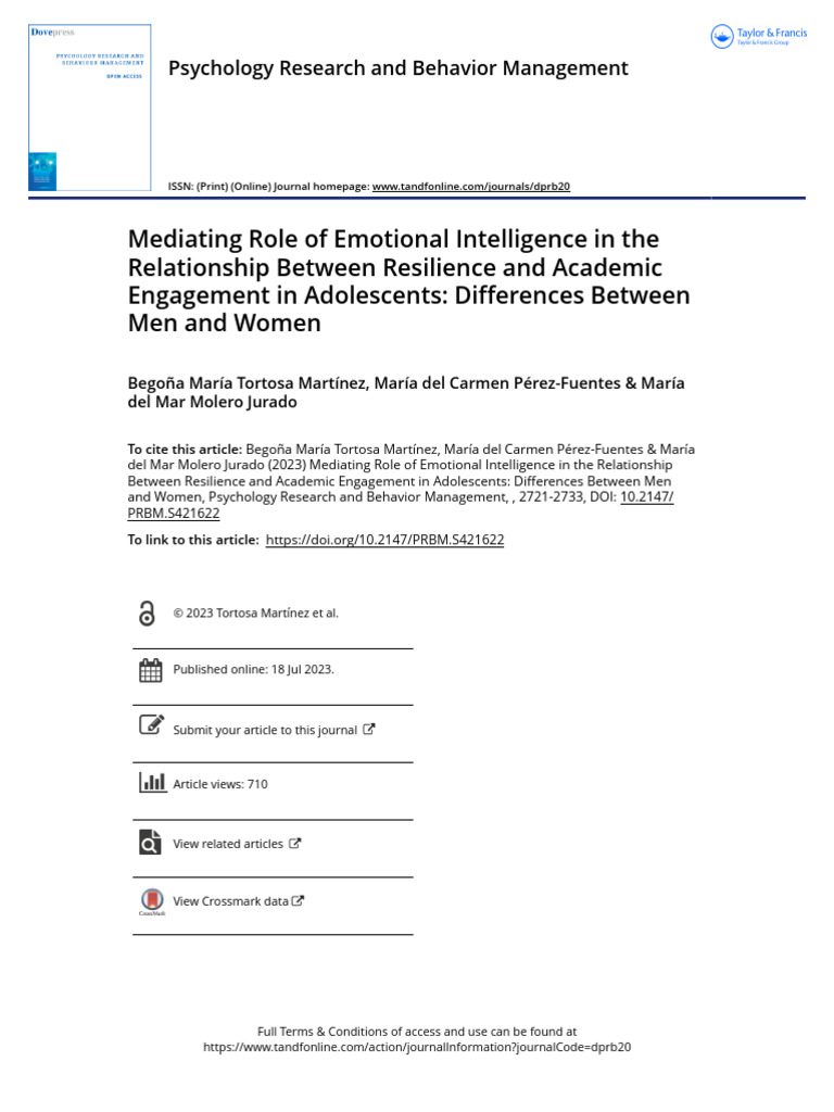Emotional Intelligence in Adolescent Education | PDF | Psychological ...