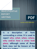 CDI 5 Ivestigative Report Writing