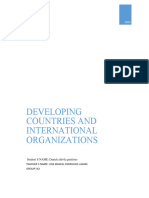 Developing Countries and International Organization