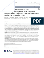 1-The Effects of Active Workstations On Reducing Work-Specific Sedentary Time in Office Workers A Network Meta-Analysis of 23 Randomized Controlled Trials