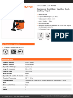 Aspiradora de Sólidos y Líquidos, 3 Gal, Plástica, Truper: CÓDIGO: 12091 CLAVE: ASP-03