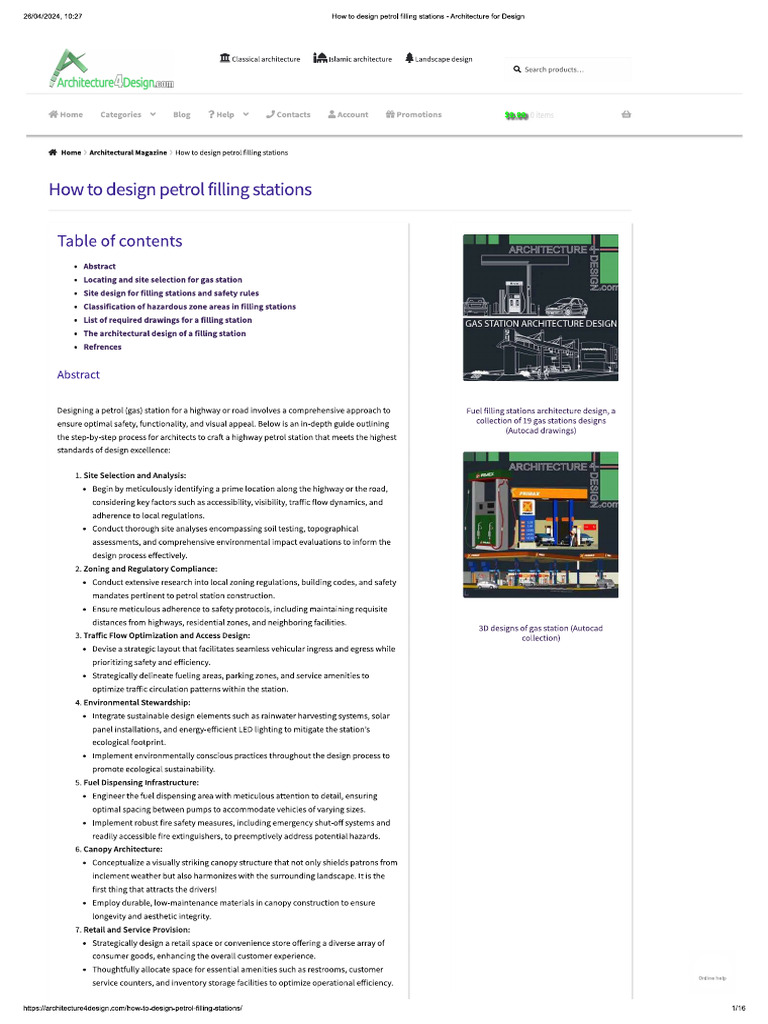How To Design A Petrol Filling Station | PDF