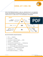 Prepositions - at - On - in