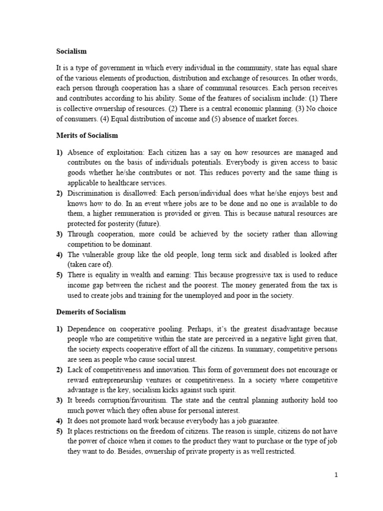 Socialism Communism Pdf Socialism Communism