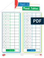 Times Tables Test - Mixed Tables Test 1