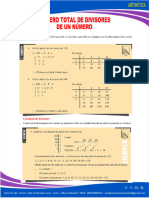 Ficha Aritmética - Número Total de Divisores de Un Número