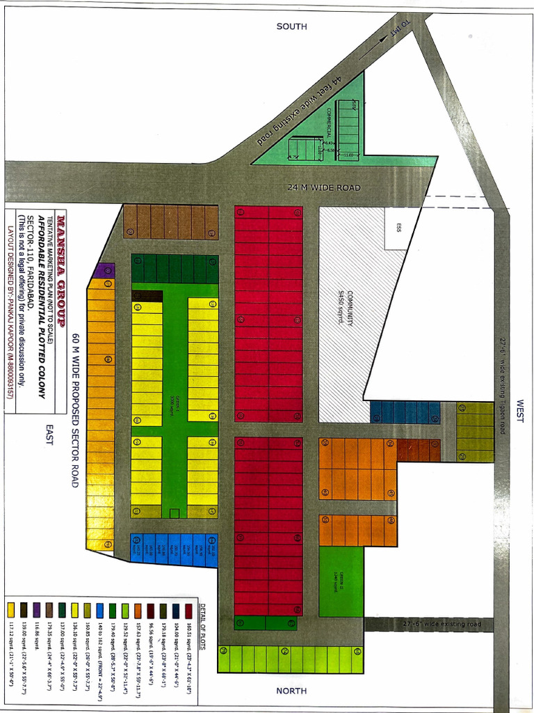 Sector 110 Faridabad Plot Layout Plan | PDF