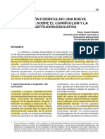 Gestión Curricular: Una Nueva Mirada Sobre El Currículum Y La Institución Educativa