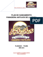 Plan de Saneamiento de La Panaderia Antojos Planadas 1