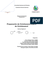 Práctica 4 - Preparación de Ciclohexeno A Partir de Ciclohexanol
