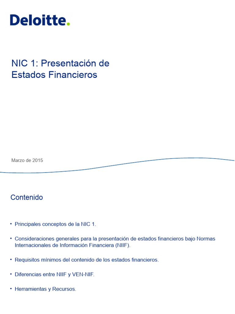 NIC 1 Presentacion Estados Financieros Updated | PDF | normas ...