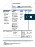 Sesion de Aprendizaje Organizamos Los Datos en Tabla