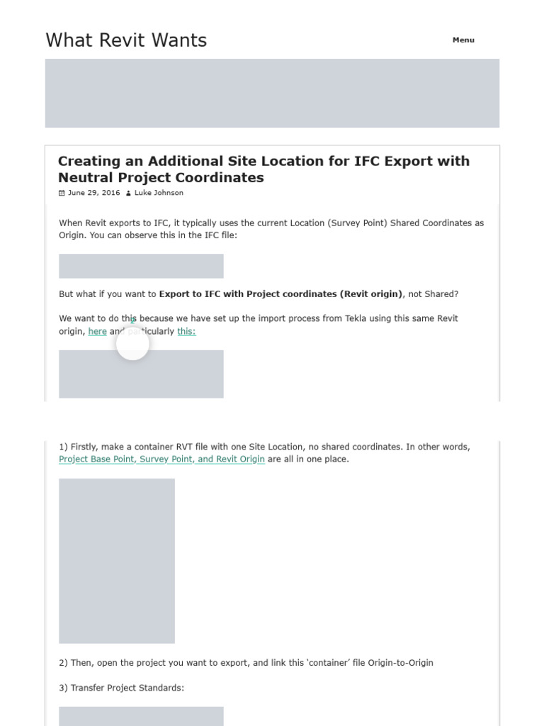 IFC Export with Neutral Coordinates | PDF | Autodesk Revit | Software
