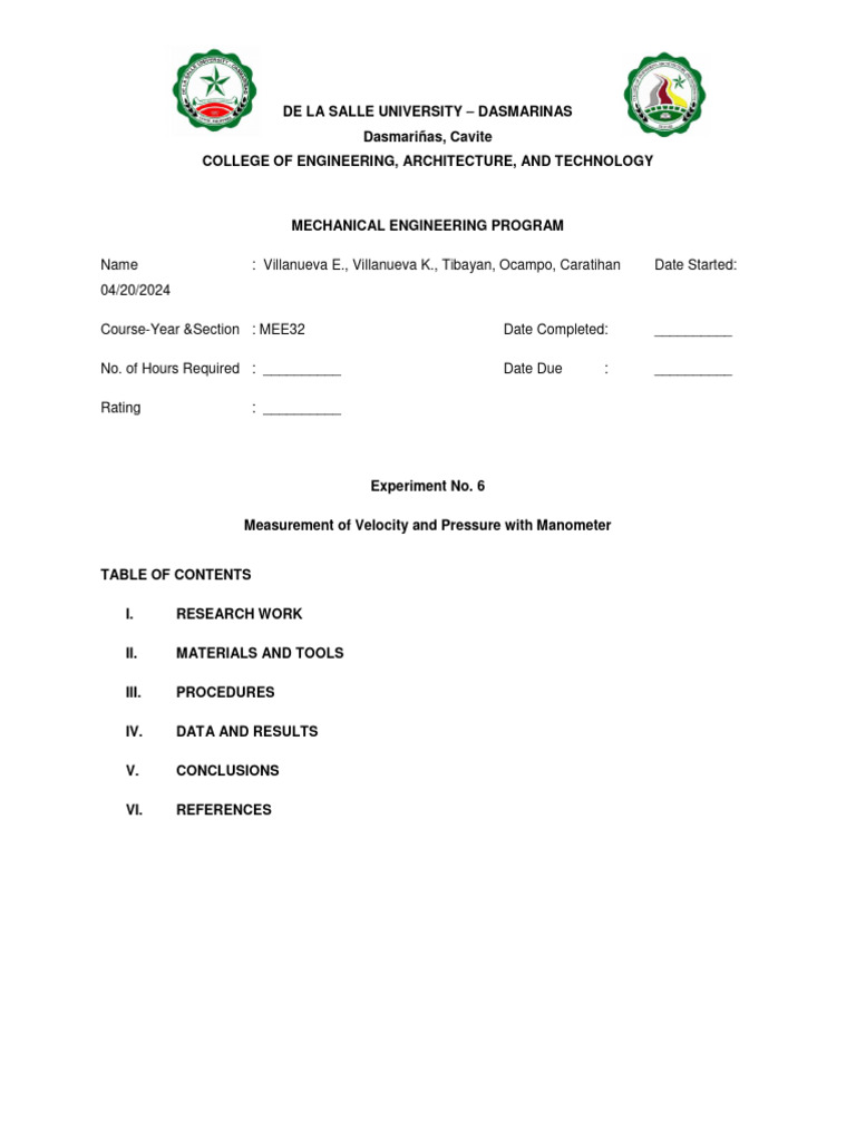 Measuring Velocity and Pressure in Ducts | PDF | Pressure | Pressure ...
