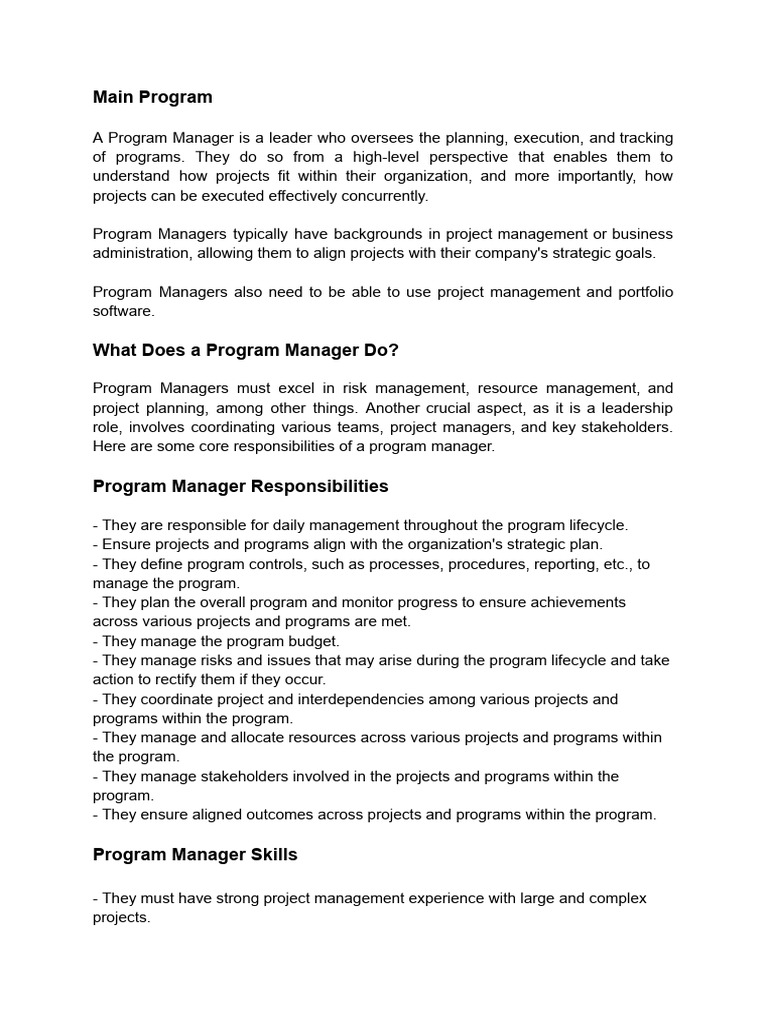 Materi main program pdf project management business