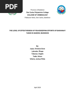 The Levels of Effectiveness of Peacekeeping Efforts of Barangay Tanod in Quezon