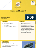 Science and Research: Língua Inglesa