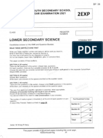 Bedok Sourth Secondary SA2 2021 Sec 2 Science